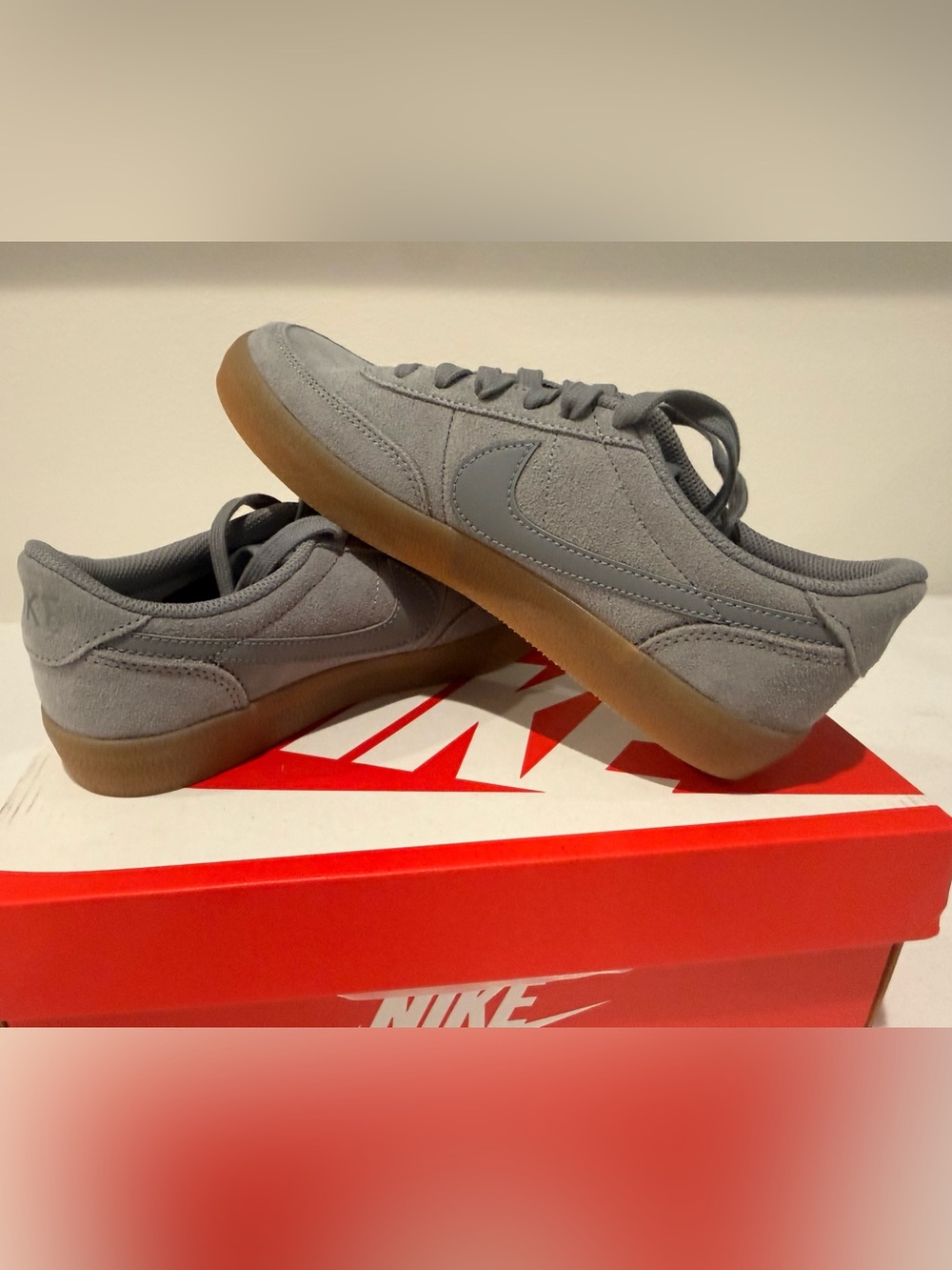 Nike Killshot 2 GS Unisex Low-Top Sneakers Gray Suede Lace Up 5Y / 37.5 EUR